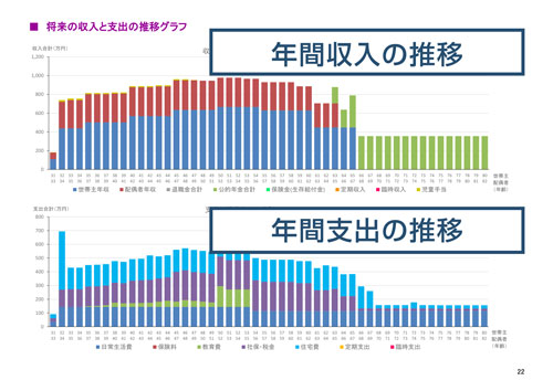 年間収入と年間支出の推移